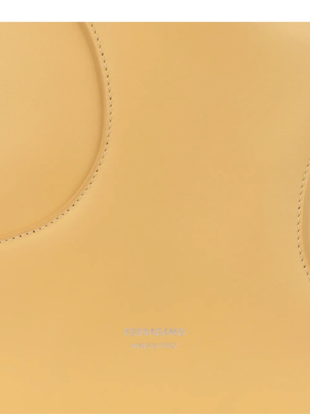 Ferragamo Schoudertas met reliëf en uitgesneden details Geel