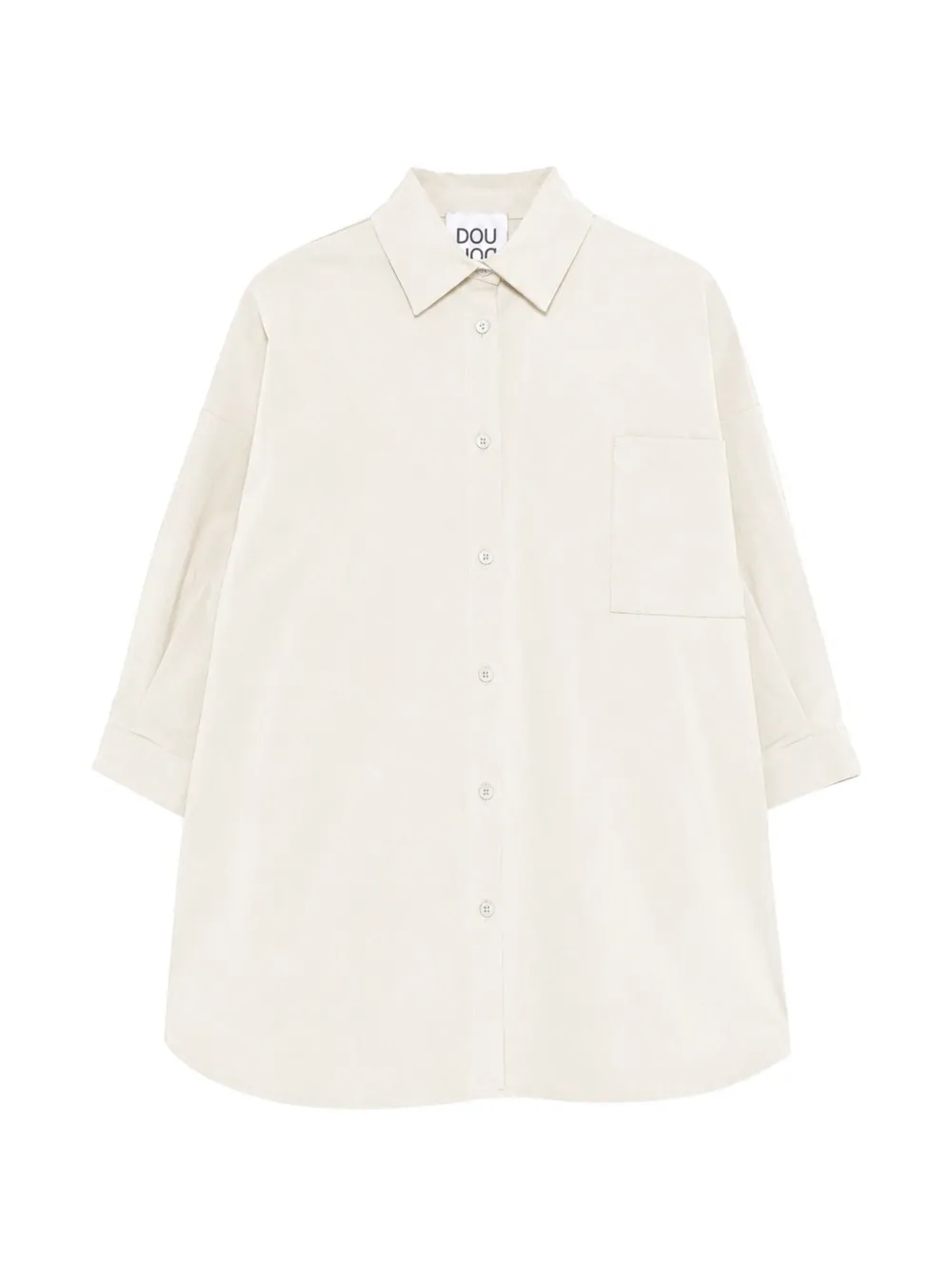 Douuod Kids chest-pocket shirt dress - Nude