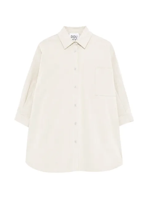 Douuod Kids vestido camisero con bolsillos en el pecho