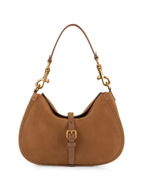 ETRO small Pony buckle-detail suede shoulder bag