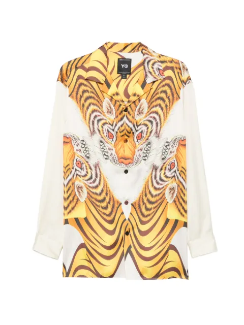 Y-3 camisa con tigre estampado