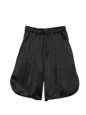 Yohji Yamamoto プリーツ カーゴショーツ | ブラック | FARFETCH JP