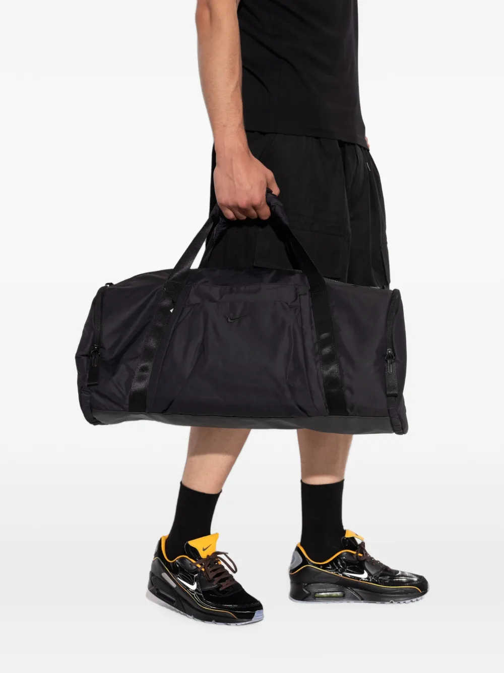 Nike logo-patch holdall Zwart