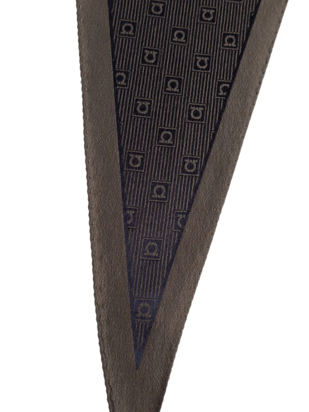 Ferragamo Asymmetrische sjaal met monogram-patroon Blauw