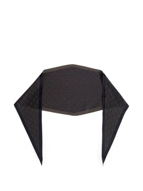 Ferragamo asymmetric monogram-pattern scarf