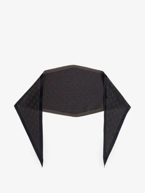 Ferragamo asymmetric monogram-pattern scarf