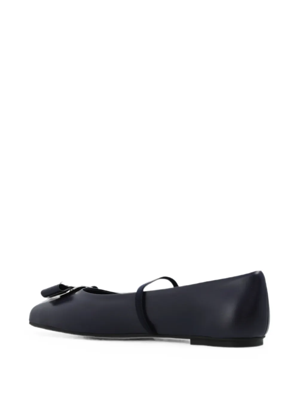 Ferragamo Zina leren ballerina's met strik-detail Blauw