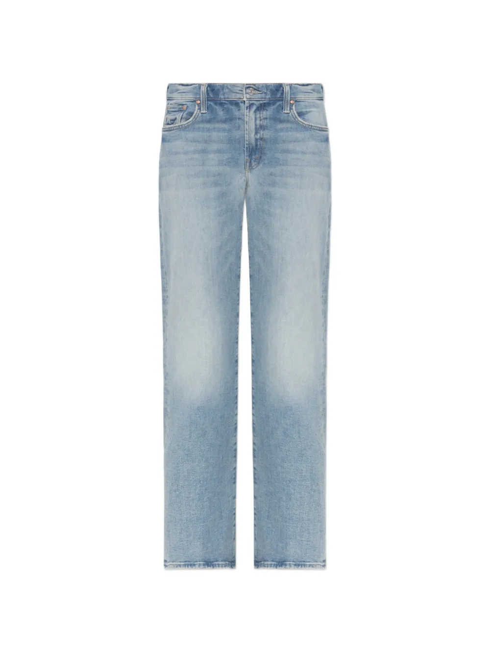MOTHER Gerade Jeans mit Herz-Patch - Blau