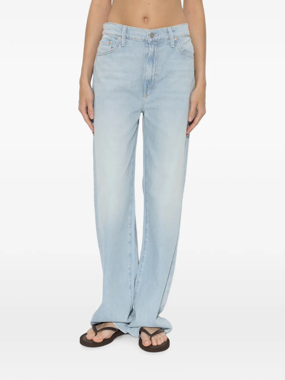 MOTHER Jeans met wijde pijpen Blauw