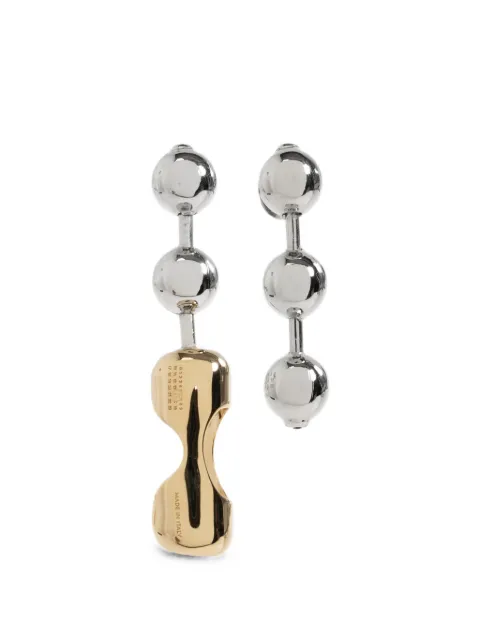 MM6 Maison Margiela two-tone orb drop earrings