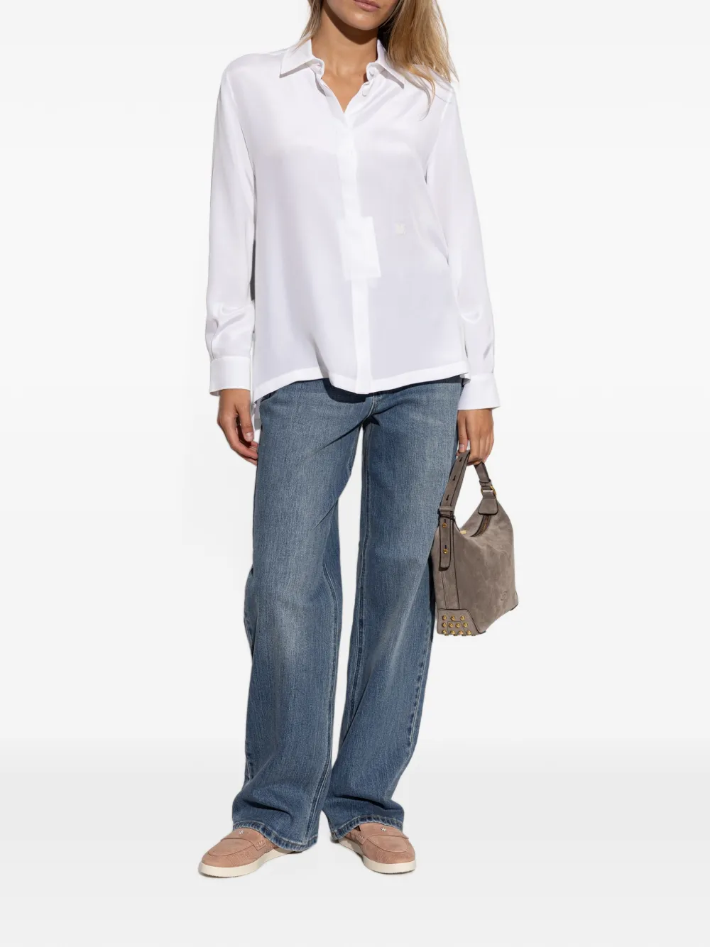 Tory Burch Loafers met krokodillen-reliëf Oranje