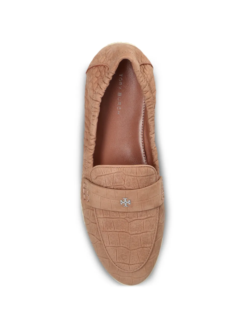 Tory Burch Loafers met krokodillen-reliëf Oranje