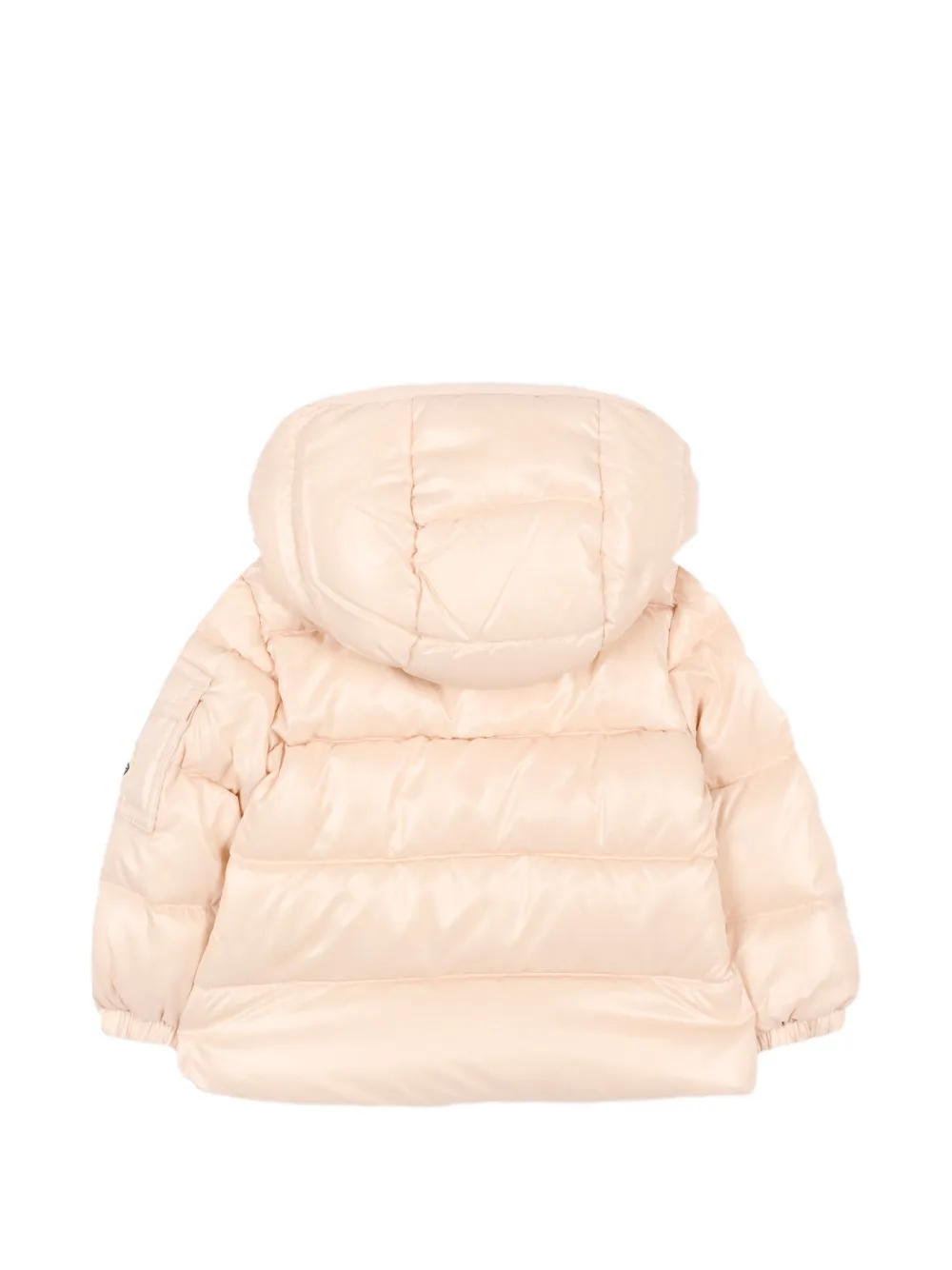 Moncler Enfant Gewatteerd jack met capuchon Beige