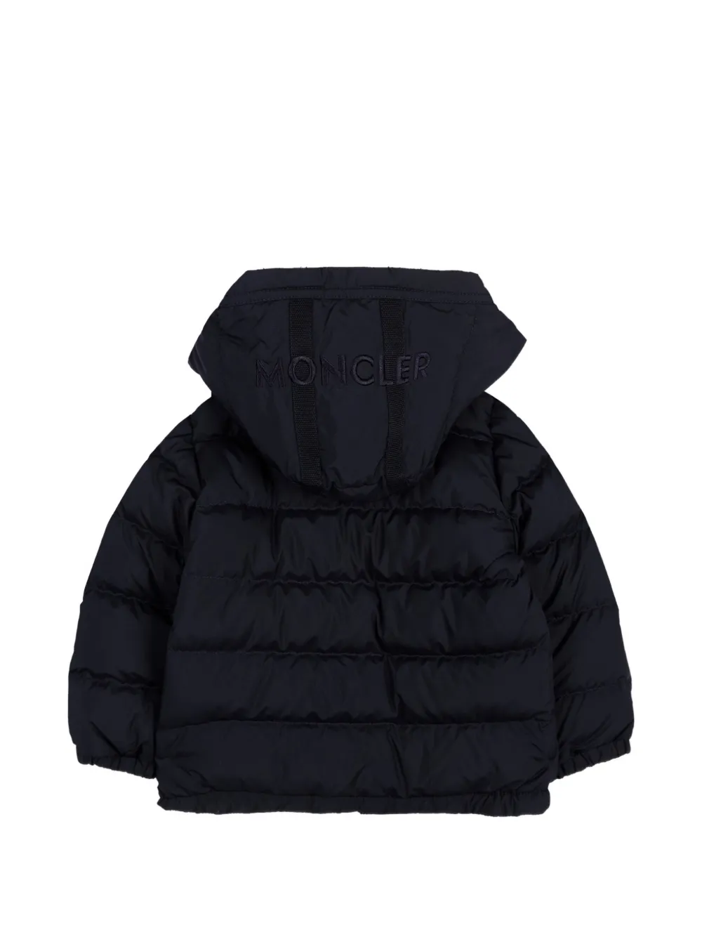 Moncler Enfant Brannock gewatteerd jack met logo-patch Blauw
