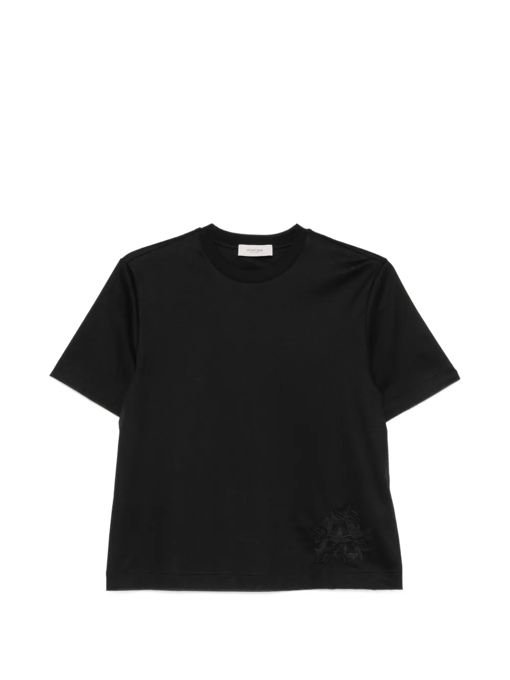 Agnona embroidered short-sleeve T-shirt - Nero