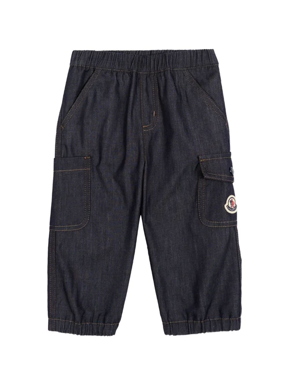 Moncler Enfant Cargo broek met elastische taille Blauw