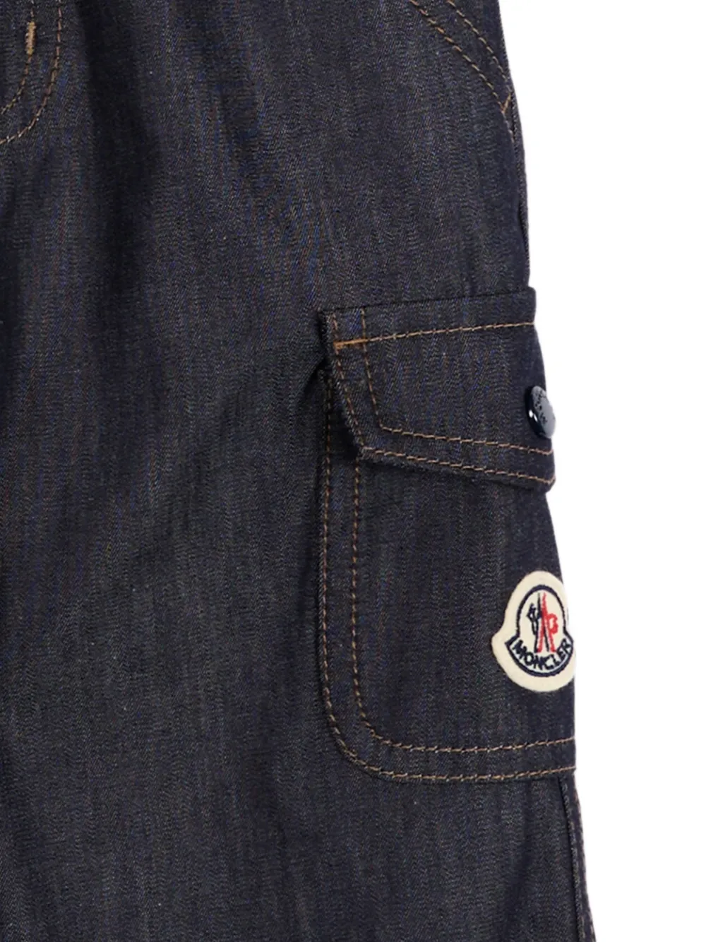 Moncler Enfant Cargo broek met elastische taille Blauw