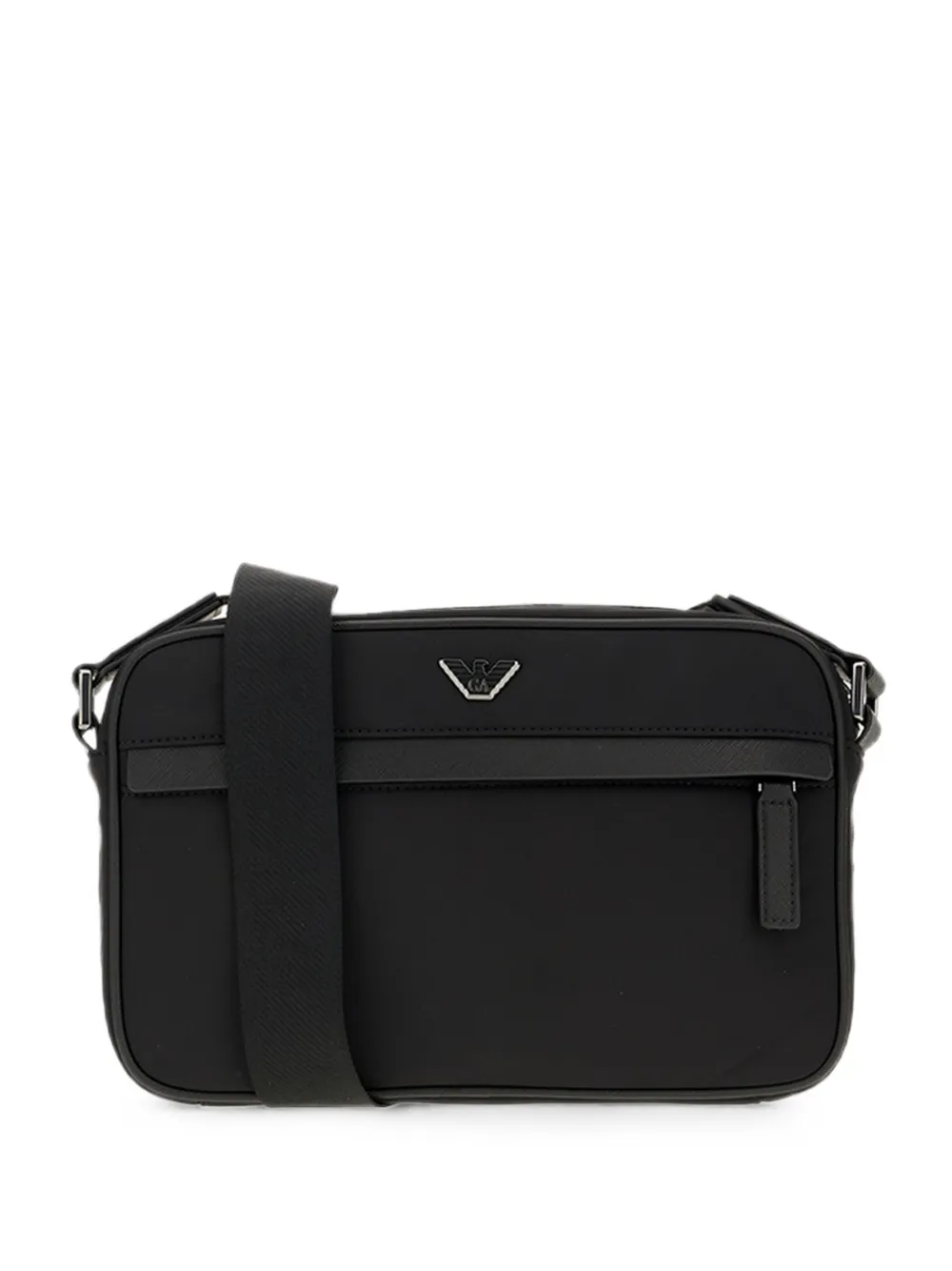 Emporio Armani logo-plaque shoulder bag - Nero