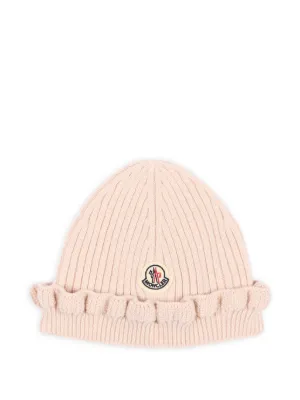 Moncler Enfant ロゴパッチ ビーニー | ニュートラル | FARFETCH JP