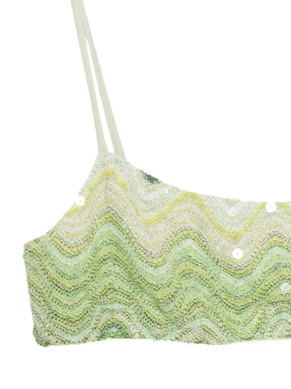 MC2 Saint Barth Sadie bikini verfraaid met pailletten Groen