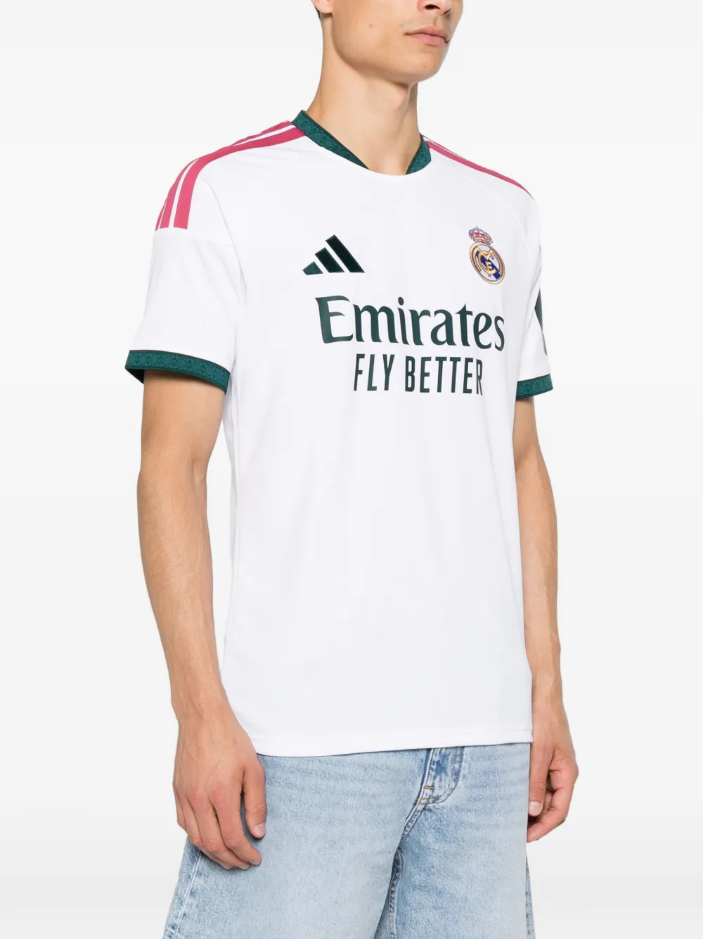 adidas Real Madrid logo-patch T-shirt Wit