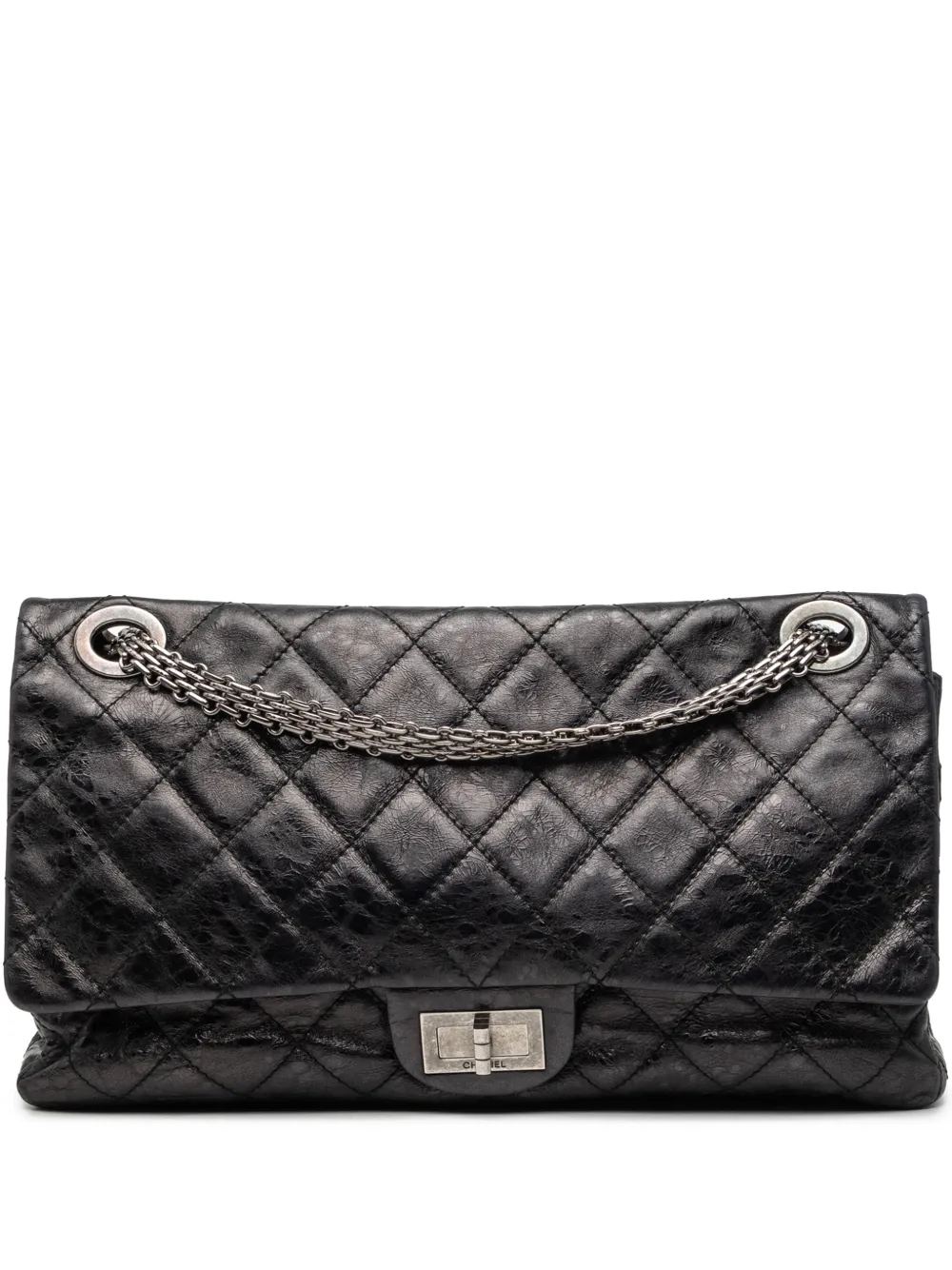 CHANEL Pre-Owned 2006-2008 Quilted Aged Calfskin Reissue 2.55 Double Flap 228 shoulder bag - Nero