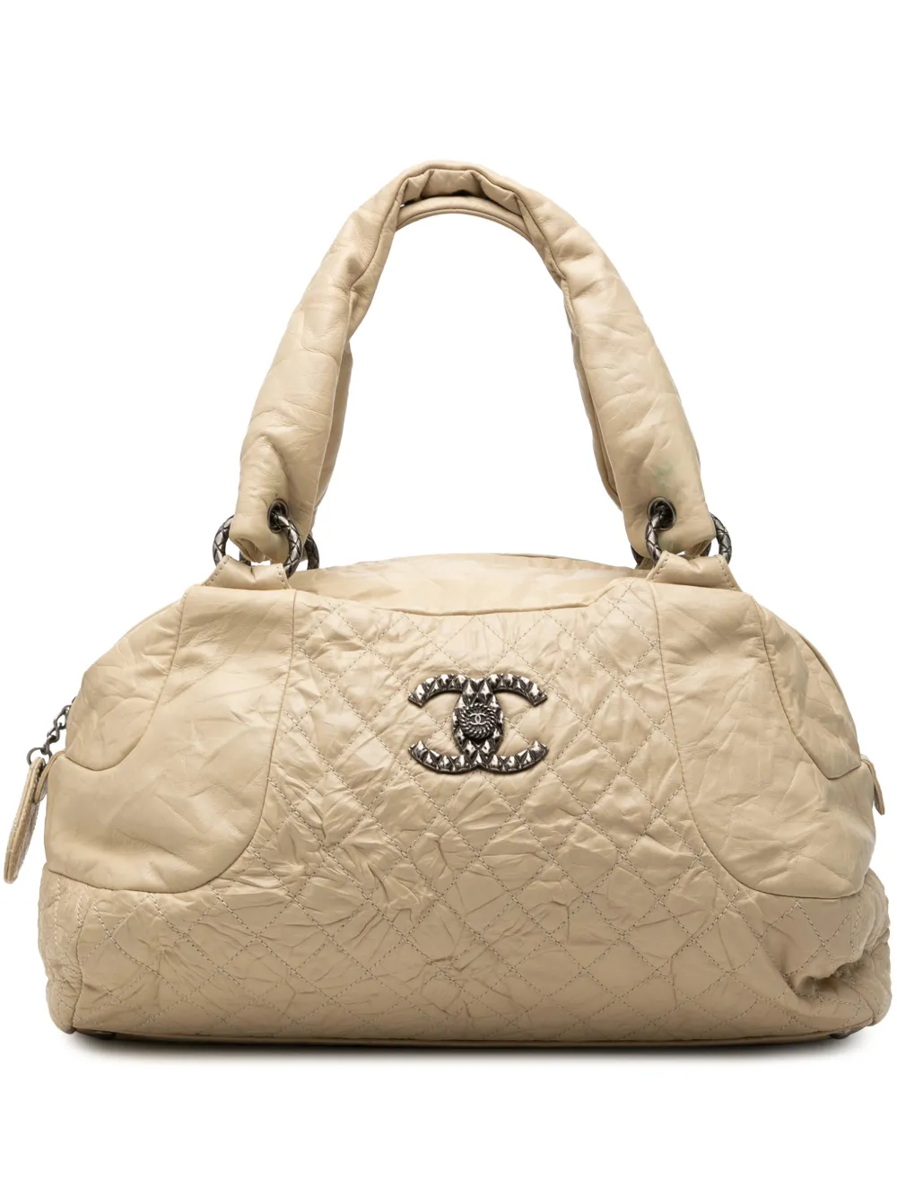 CHANEL Pre-Owned 2009-2010 gesteppte Aged Coco Rider Bowlingtasche mit CC - Nude