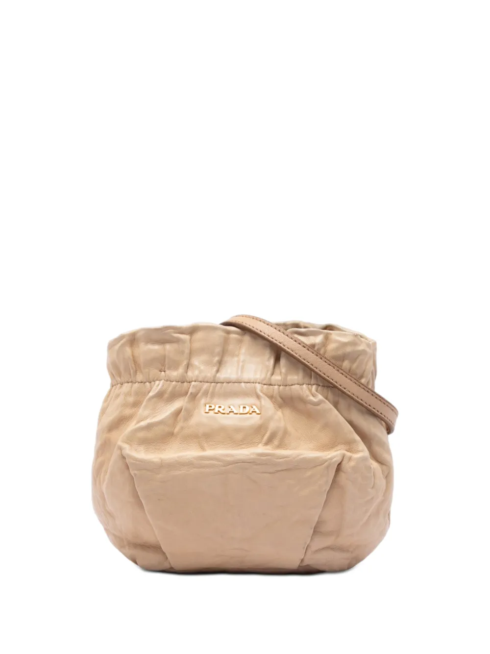 Prada Pre-Owned 2013-2026 Nappa Leather Antique bucket bag - Toni neutri
