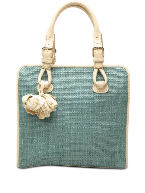 Celine Pre-Owned 2002-2008 라피아 부기 핸드백