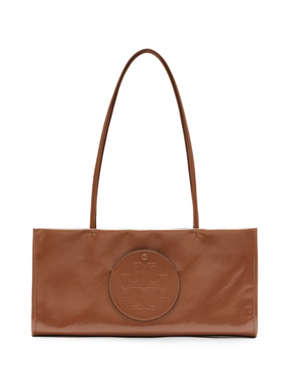 Tory Burch Ella logo-patch shoulder bag - Braun