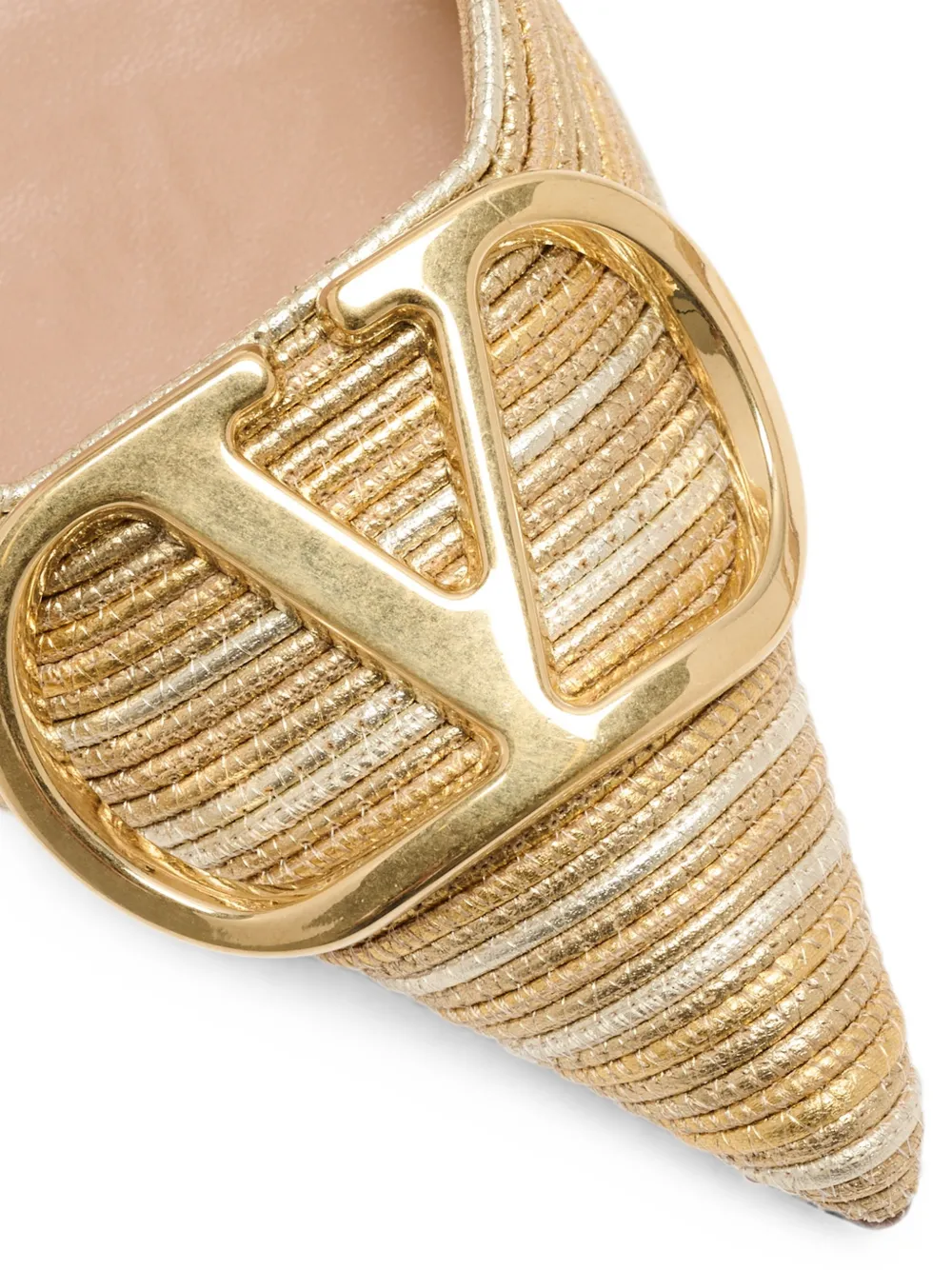 Valentino Garavani VLogo Signature slingback sandals Goud