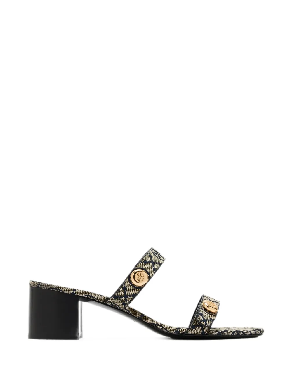 Tory Burch Romy T Monogram button-embellished sandals Beige