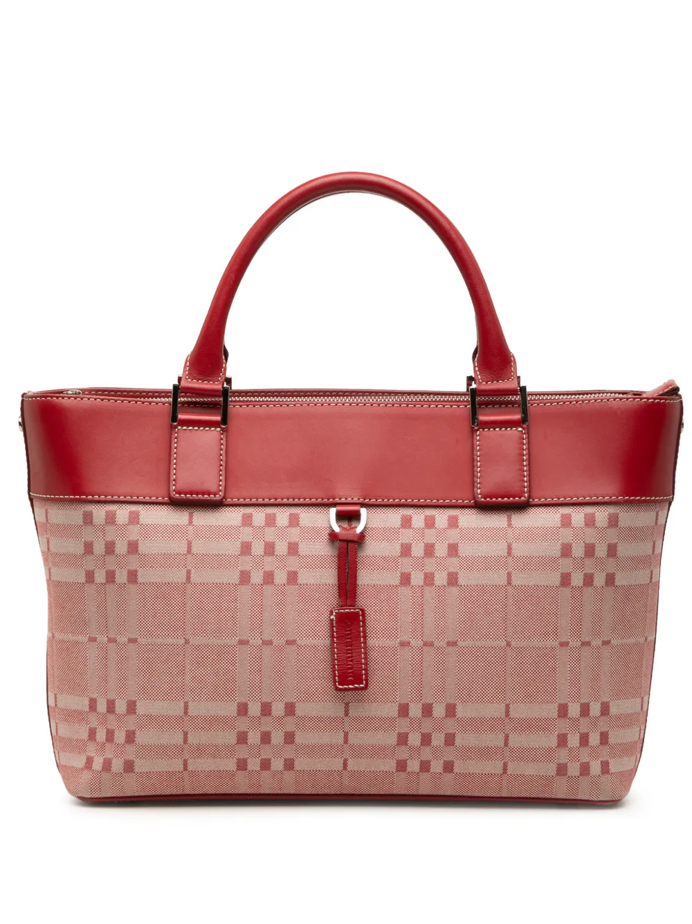 Burberry Pre-Owned 2000-2017 Canvas-Handtasche mit Lederbesatz - Rot