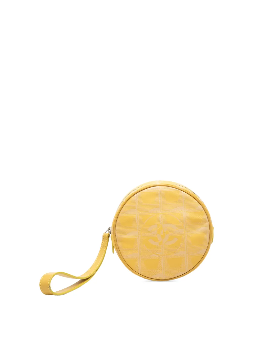 CHANEL Pre-Owned 2002-2003 New Travel Line Nylon Round coin pouch - Giallo
