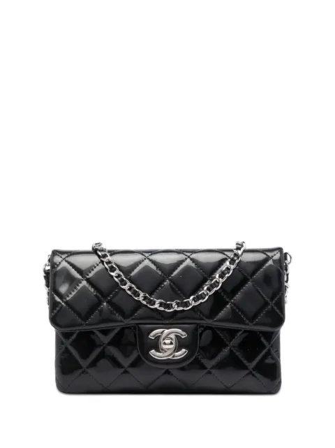 CHANEL Pre-Owned 2013-2014 CC Quilted Patent Flap crossbody bag
