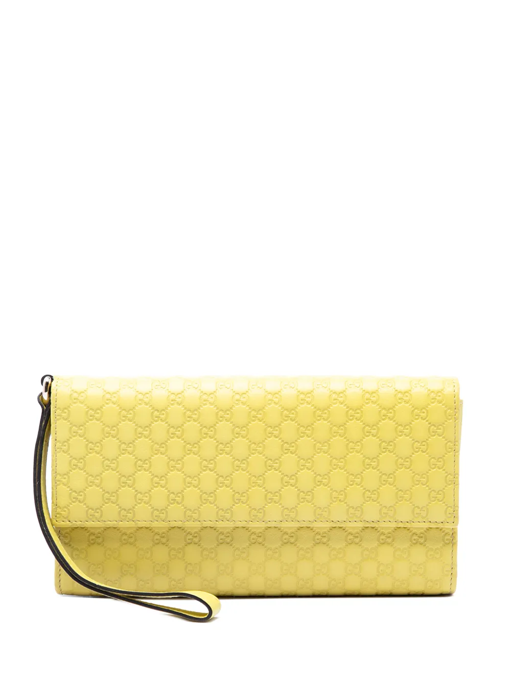 Gucci Pre-Owned 2000-2015 Microguccissima Wristlet clutch bag - Giallo