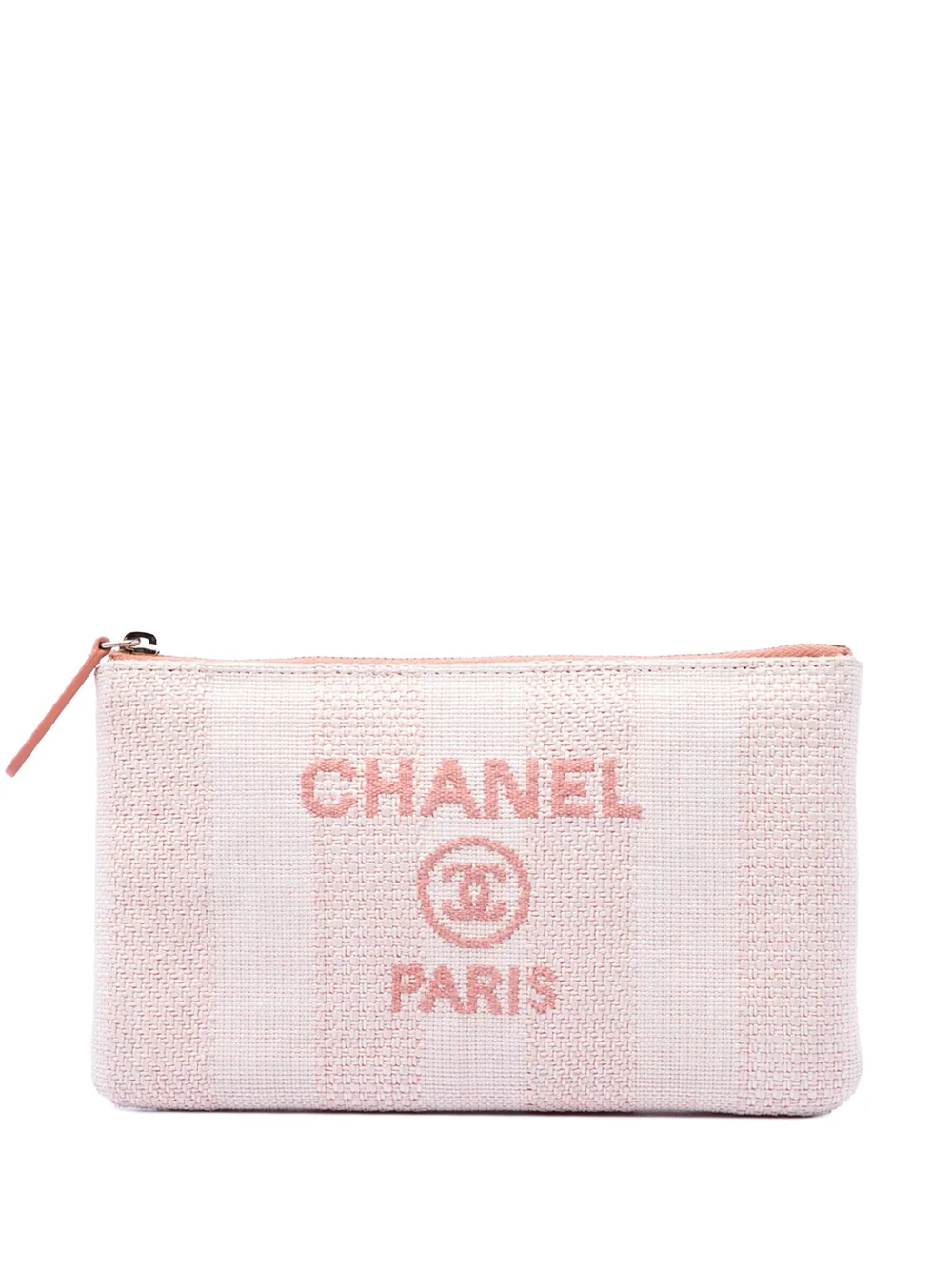 CHANEL Pre-Owned 2019 Small Raffia Deauville O Case clutch bag - Rosa