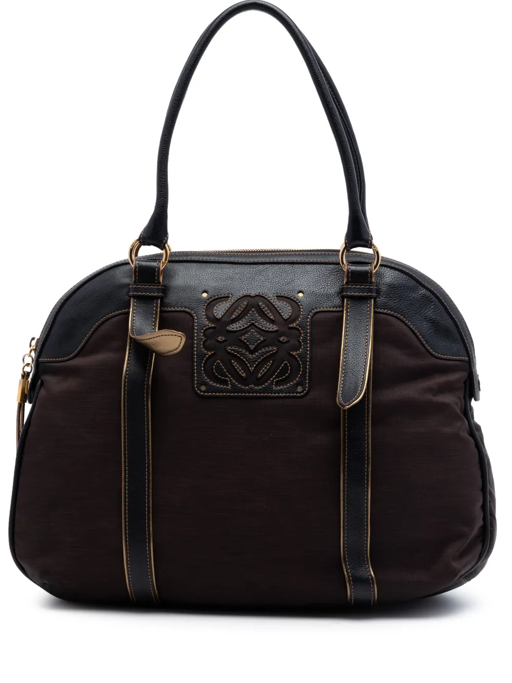 Loewe Pre-Owned 2008 Nylon Anagram handbag - Marrone