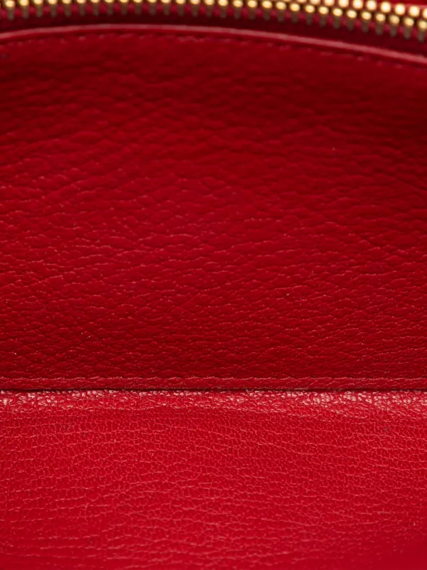 Miu Miu Pre-Owned 2010-2026 Bicolor Goatskin Madras Bow Wallet On