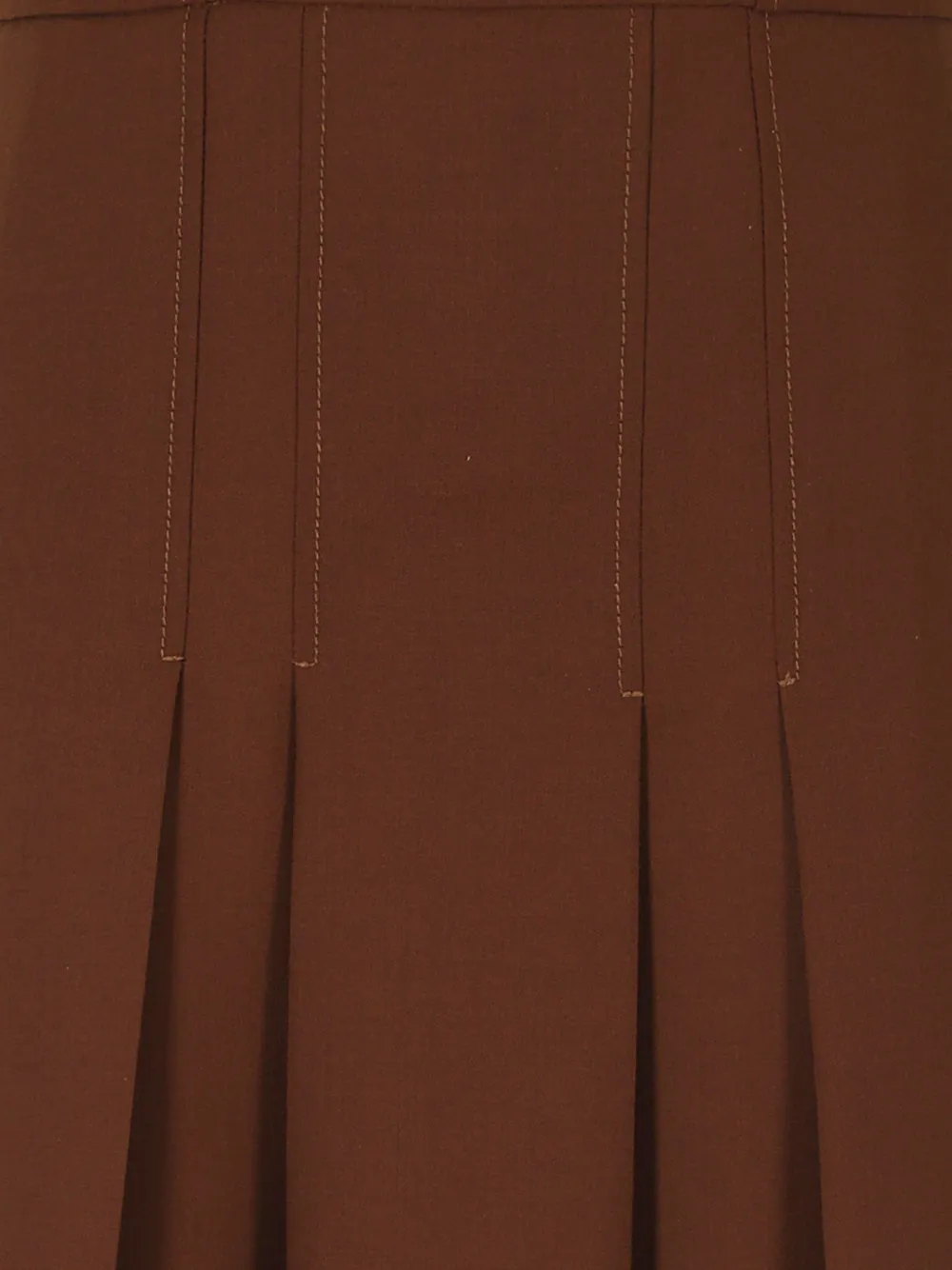 Semicouture Janette midi-rok met geplooid detail en riemlussen Bruin