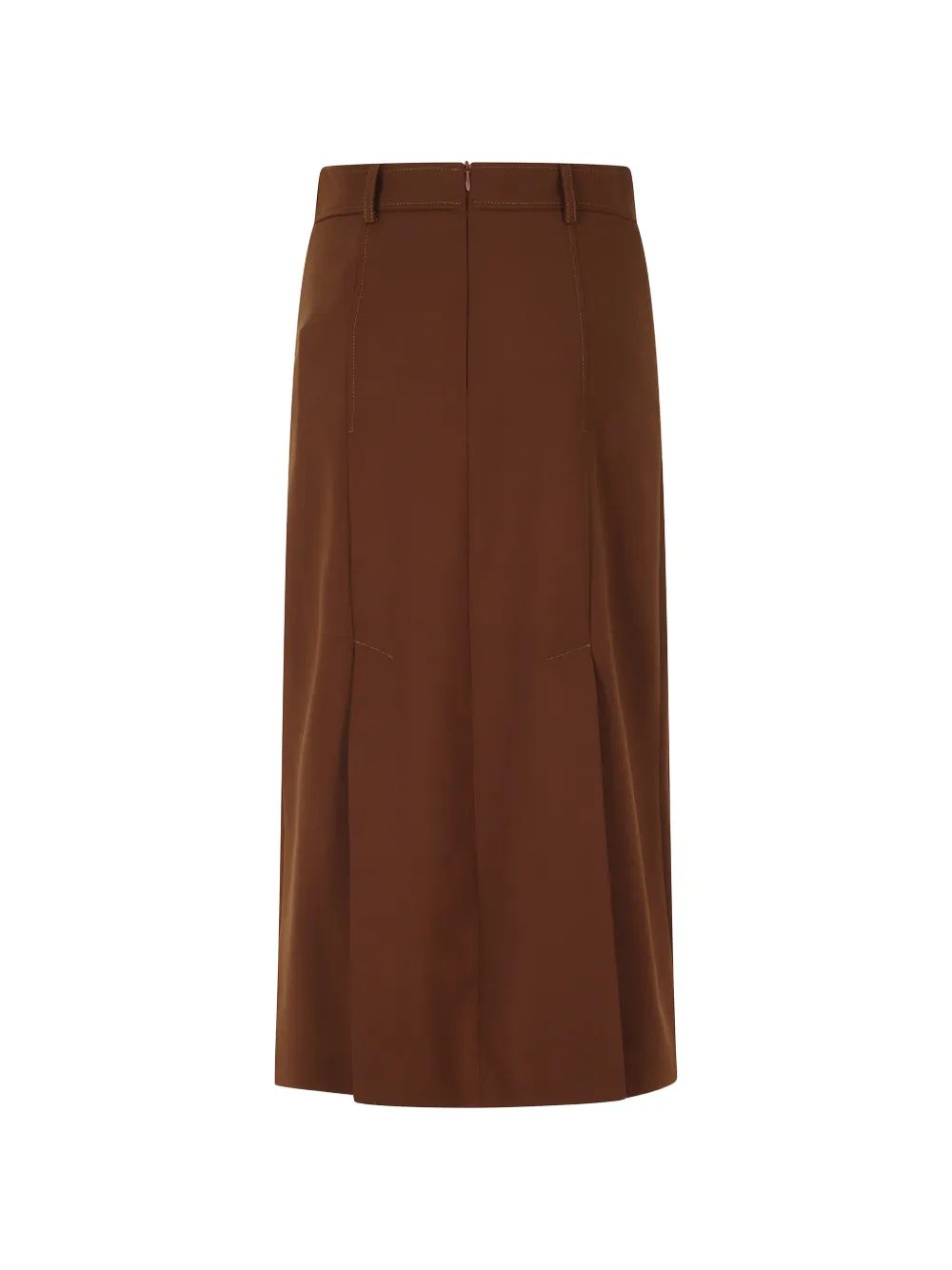 Semicouture Janette midi-rok met geplooid detail en riemlussen Bruin