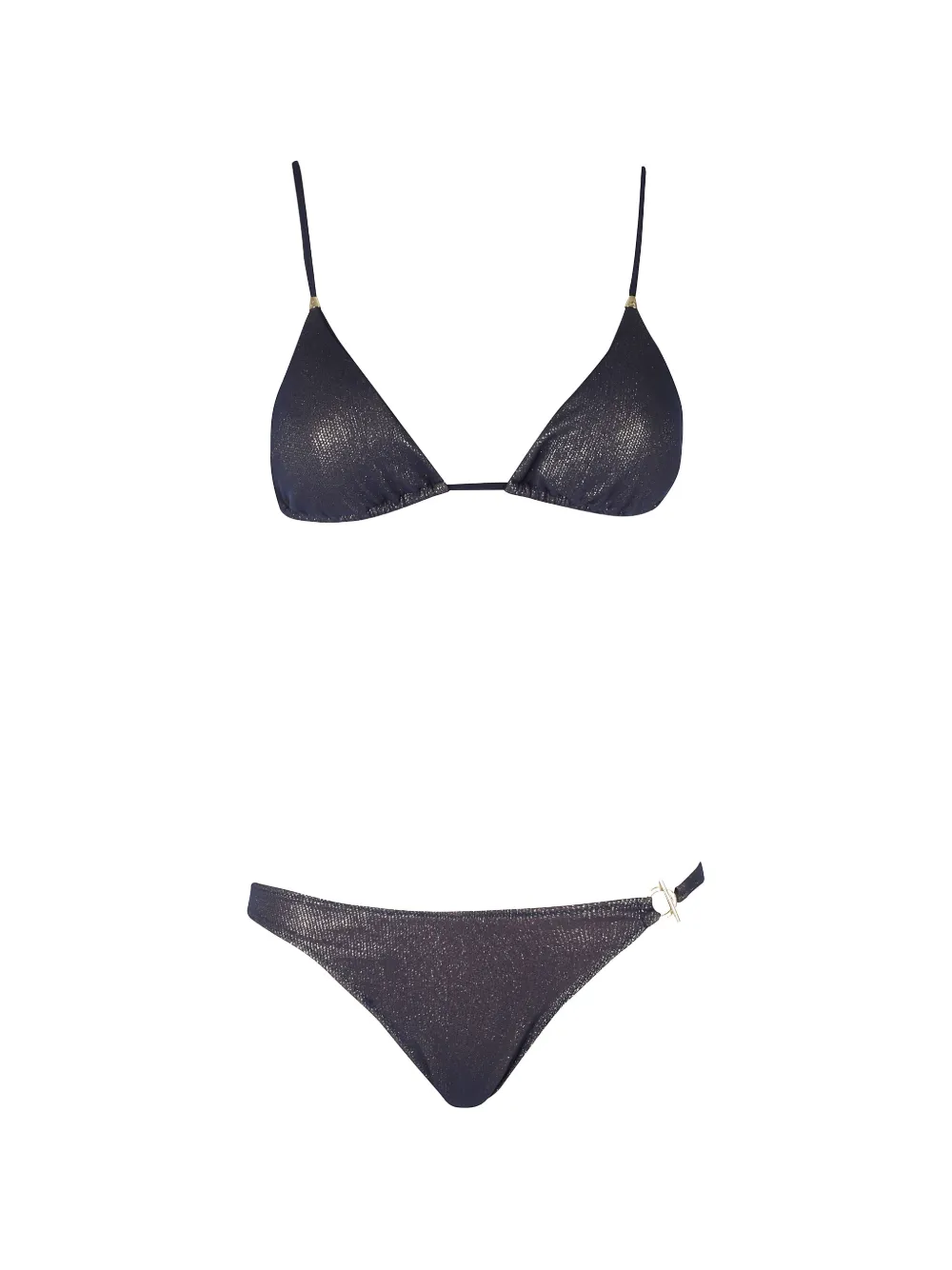 Pin Up Stars lamé triangle bikini - Blu