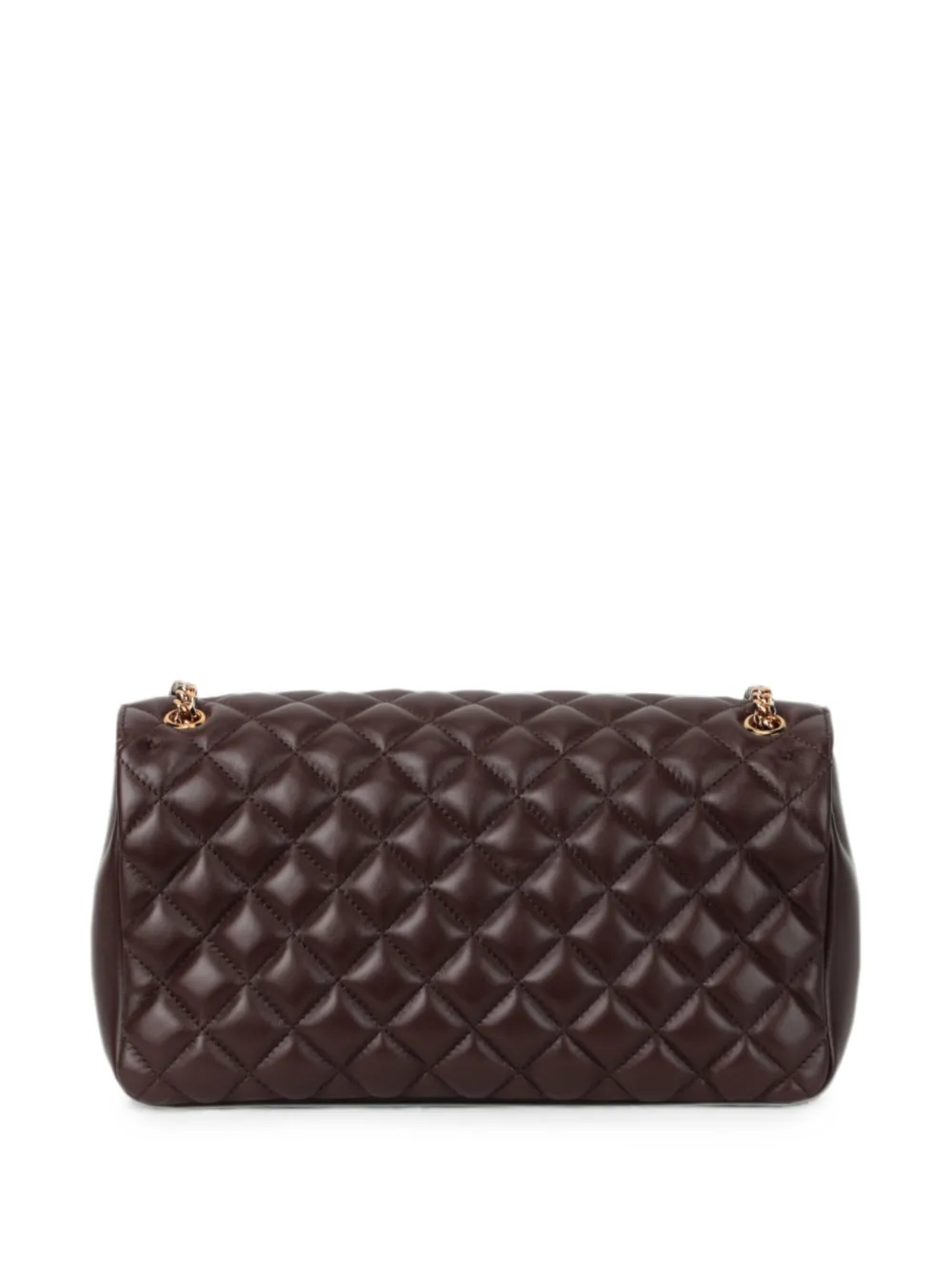 Versace Quilted Leather Shoulder Bag in Brown, view 2