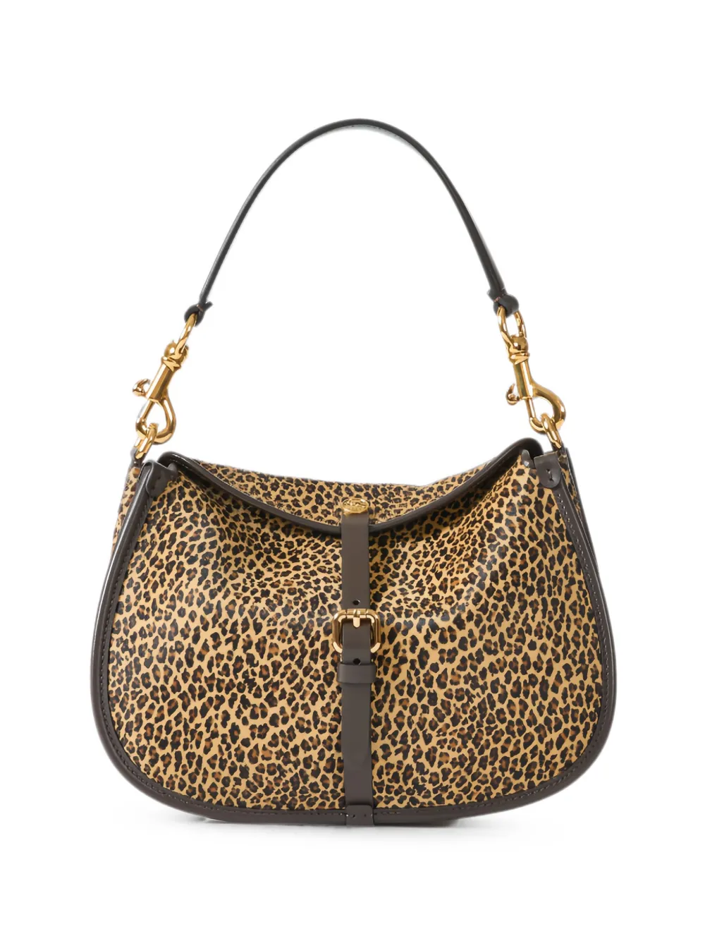 ETRO M Pony leopard-print buckle-fastening shoulder bag - Neutrals