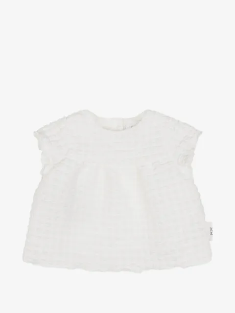Douuod Kids seersucker-textured pleated top