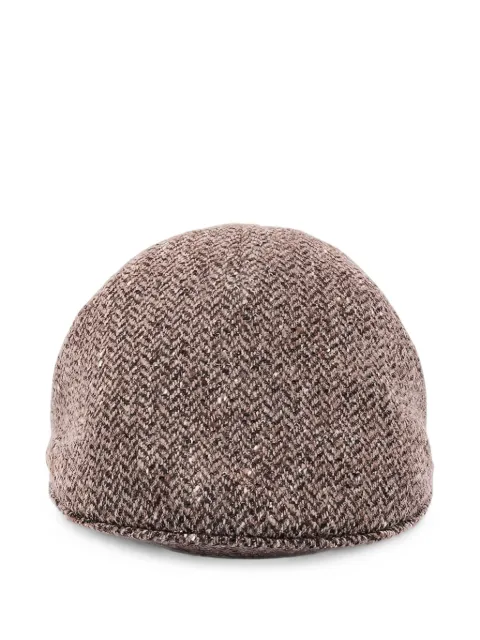 Brunello Cucinelli herringbone-knit flat cap