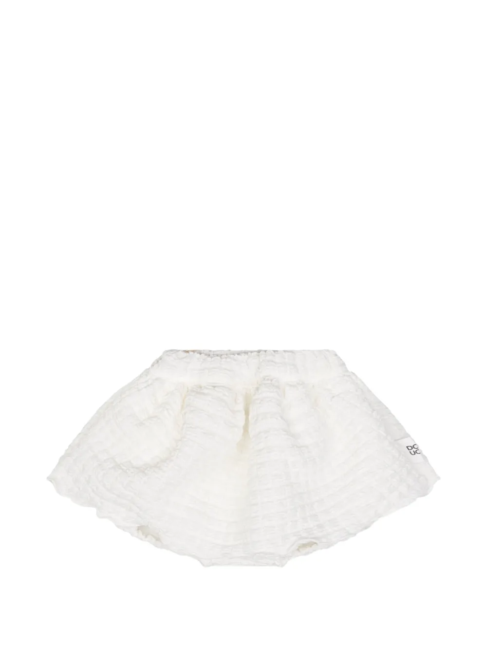 Douuod Kids seersucker-texture flared skirt - Weiß
