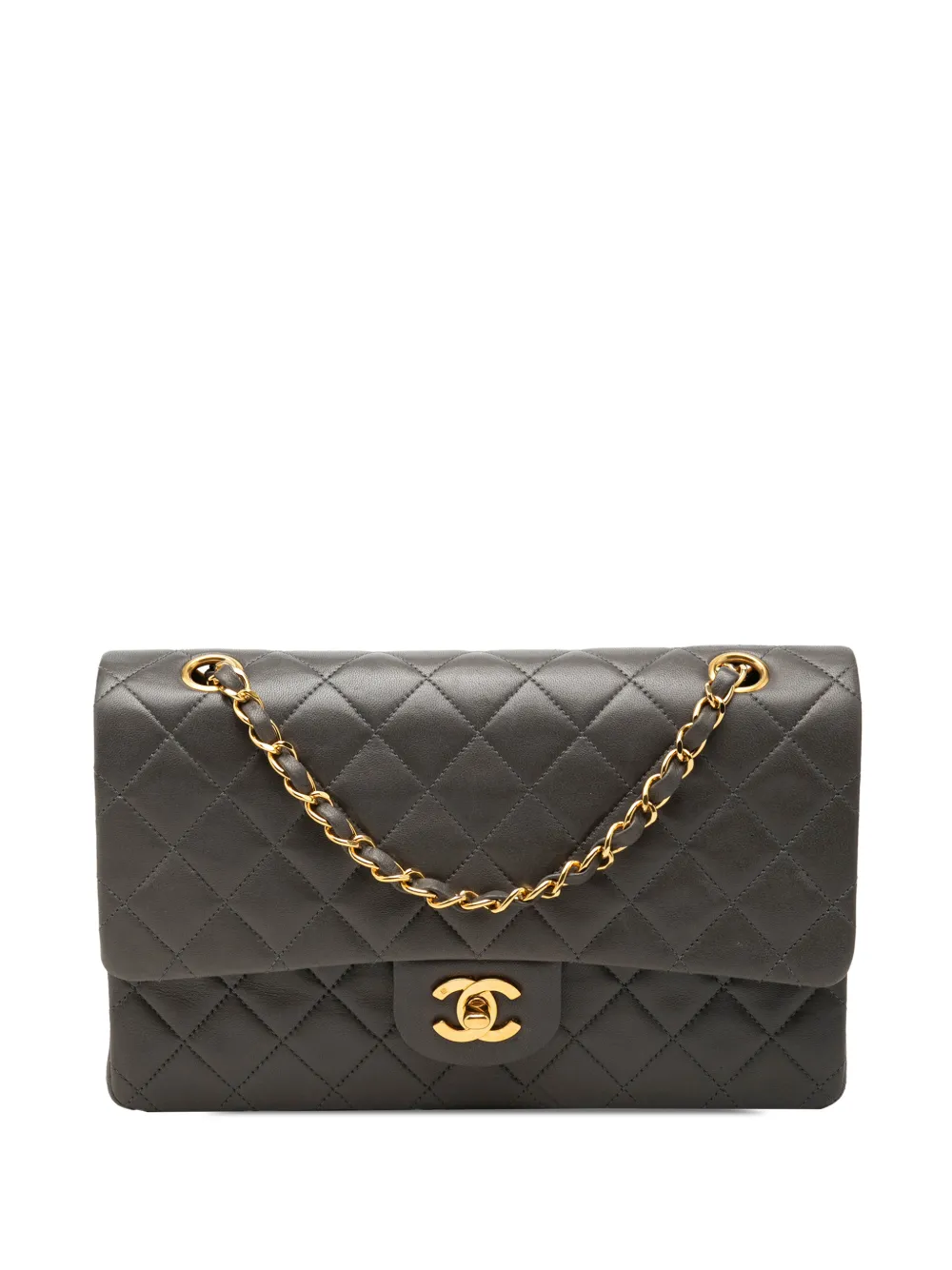 CHANEL Pre-Owned 1991-1994 Medium Classic Lambskin Double Flap shoulder bag - Grigio