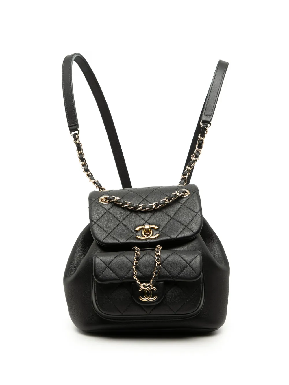 CHANEL Pre-Owned 2021-2026 Small Lambskin Duma backpack - Black