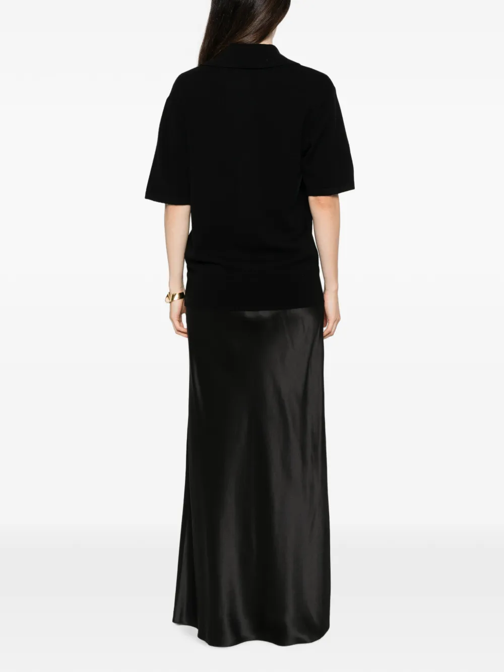 Christopher Esber Monument polotop met korte mouwen en maxi-dress Zwart